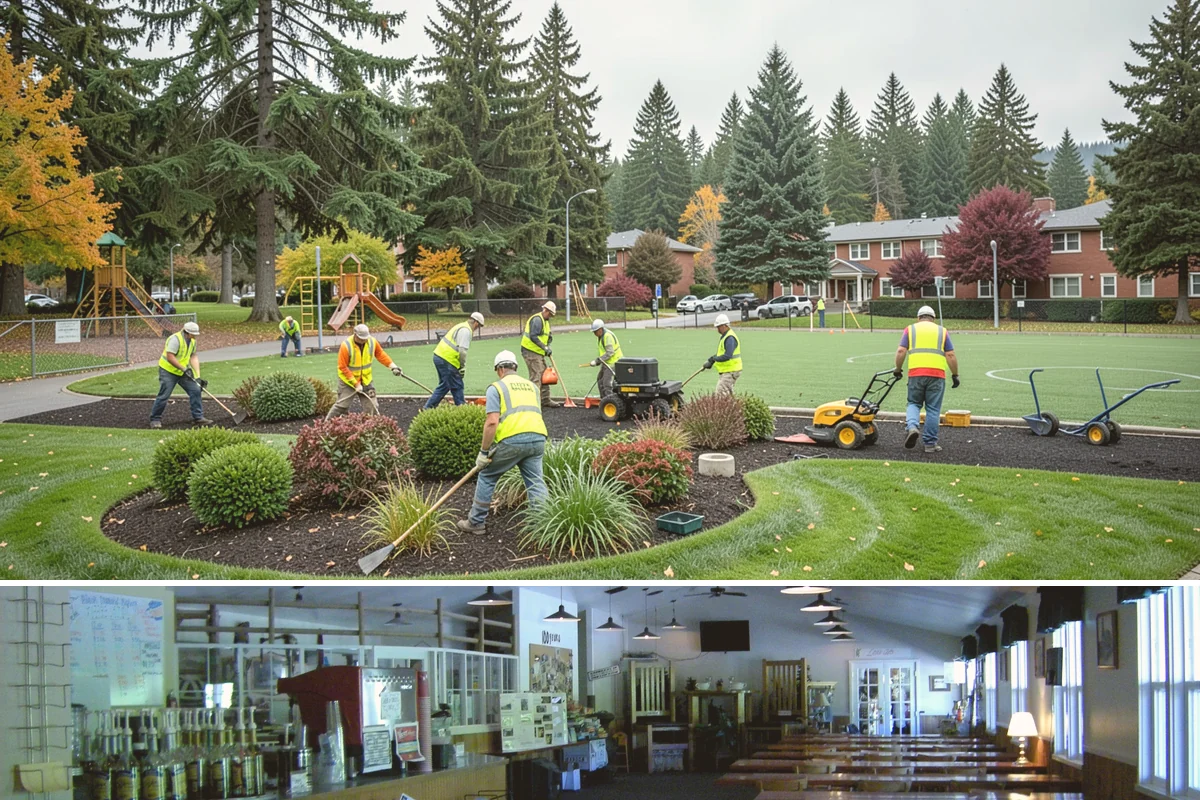 Municipal Mulch Installation in Black Diamond, King County, WA - Late spring application maximizes moisture retention through summer, while fall mulching insulates roots ahead of winter.