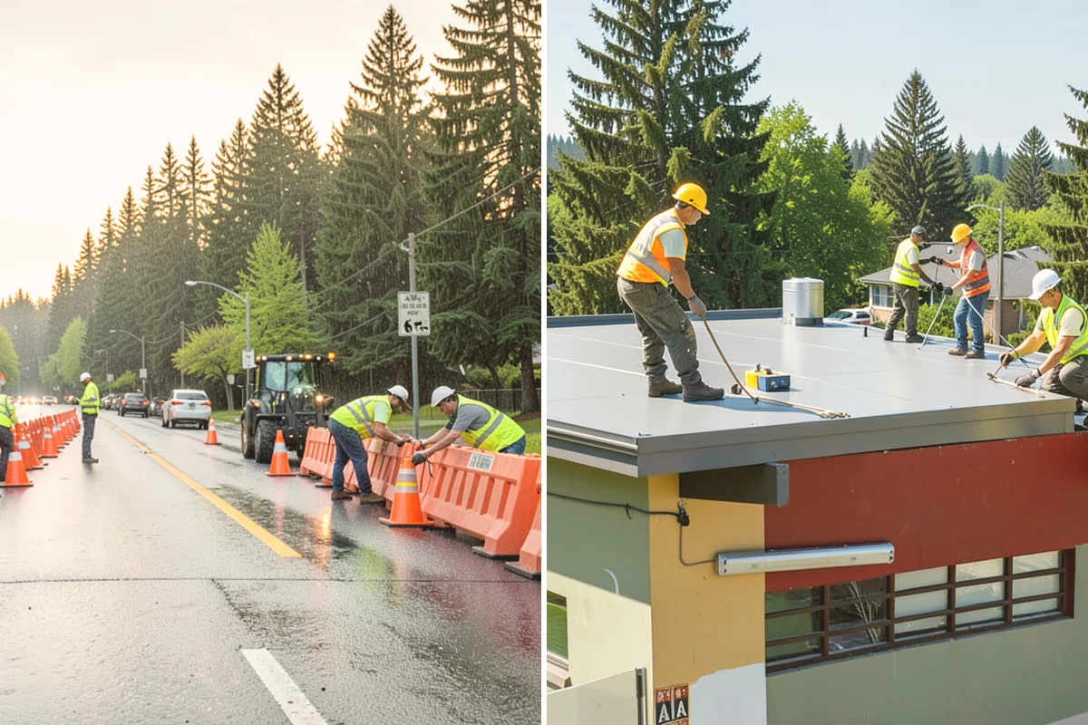 Municipal Mulch Installation in Bothell, King County, WA - We calculate coverage and confirm mulch type and depth by area