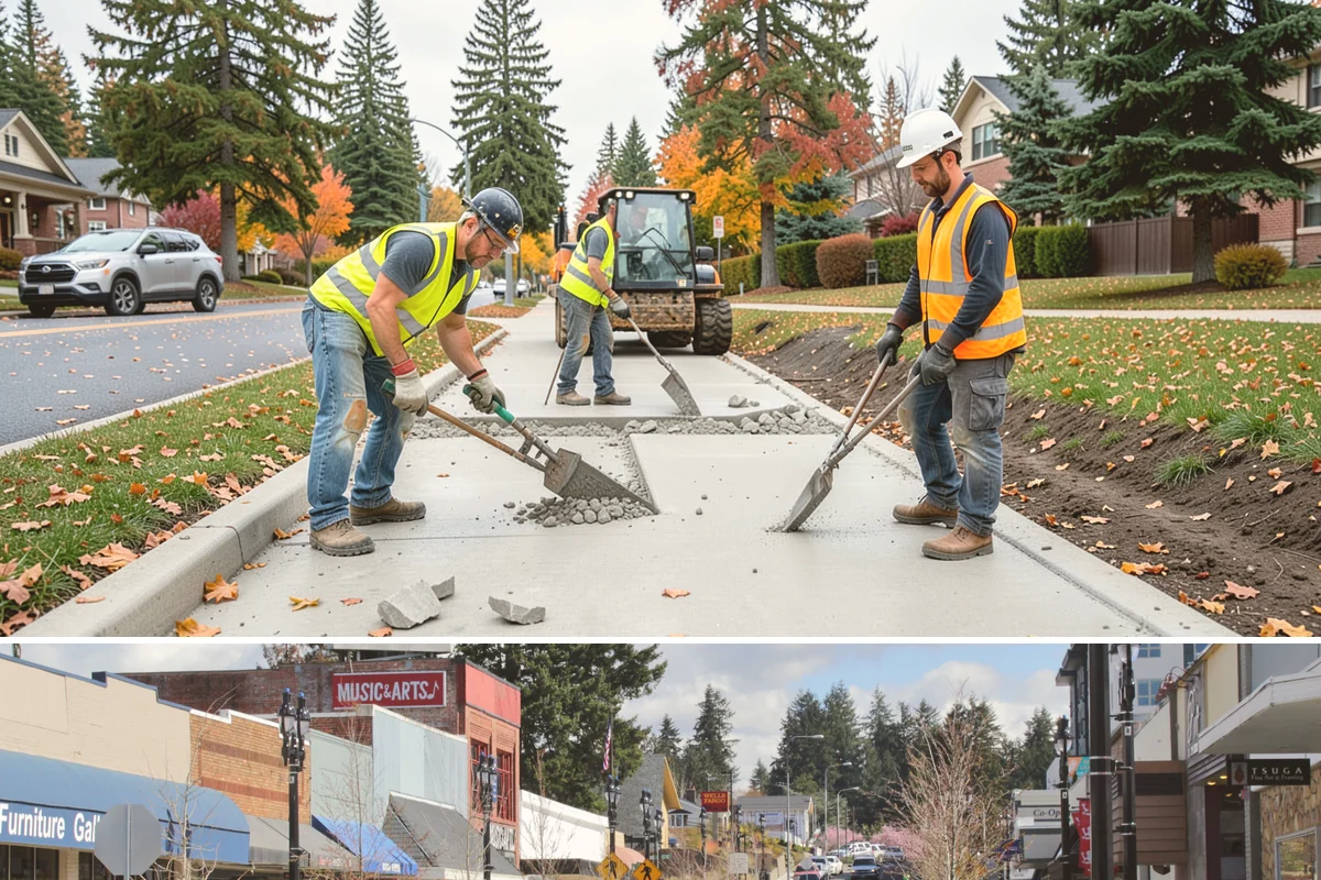 Municipal Mulch Installation in Bothell, King County, WA - Late spring application maximizes moisture retention through summer, while fall mulching insulates roots ahead of winter.