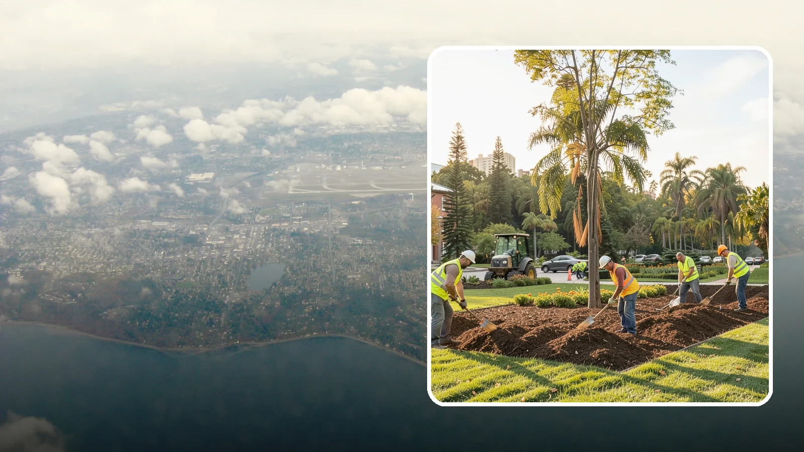 Municipal Mulch Installation in Burien, King County, WA - We install organic mulch in public tree rings, beds, and natural areas to conserve moisture and build soil for Western Washington...