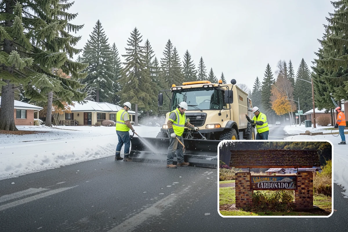 Municipal Mulch Installation in Carbonado, Pierce County, WA - Proper depth conserves soil moisture and suppresses weeds