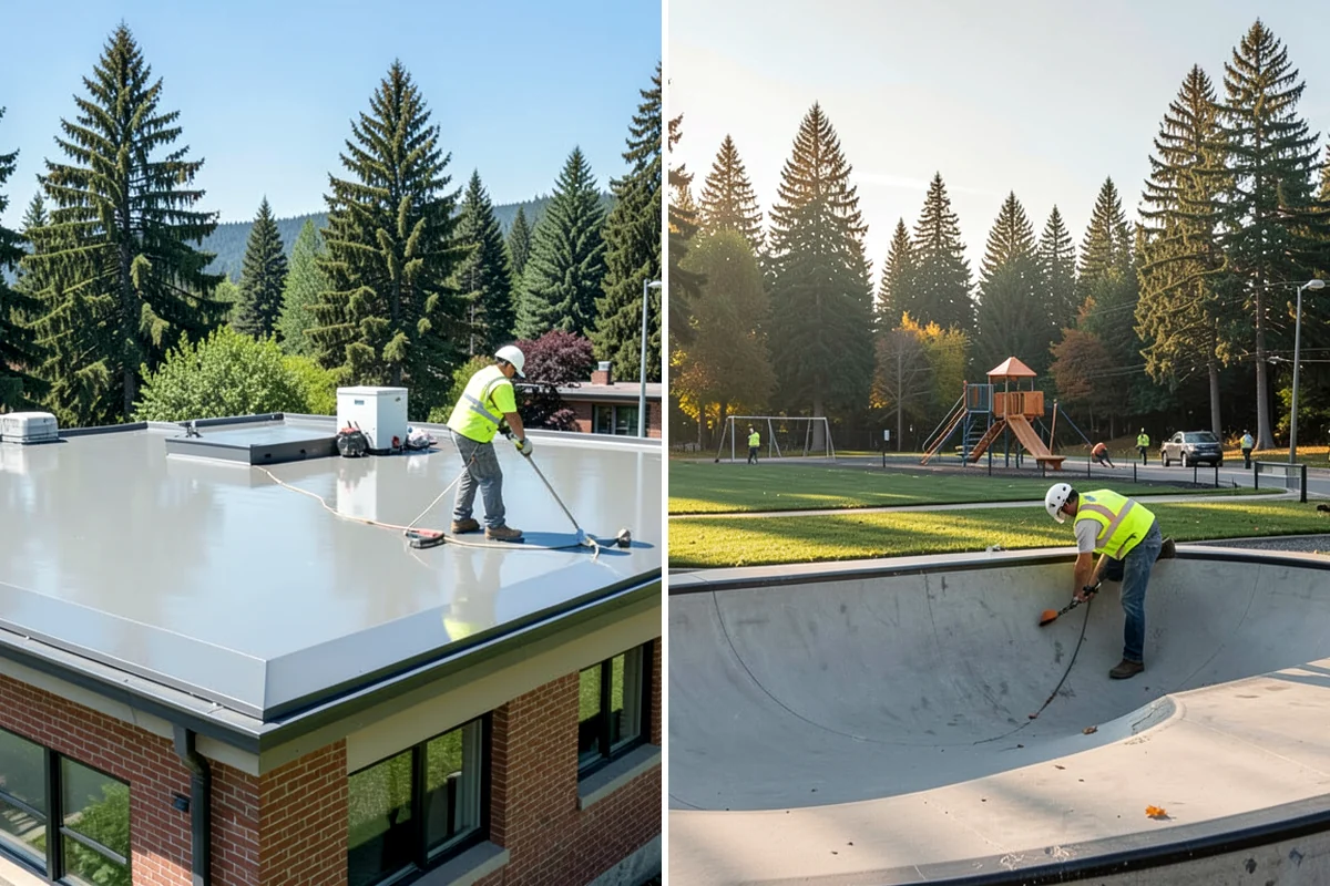 Municipal Mulch Installation in Concrete, Skagit County, WA - We calculate coverage and confirm mulch type and depth by area
