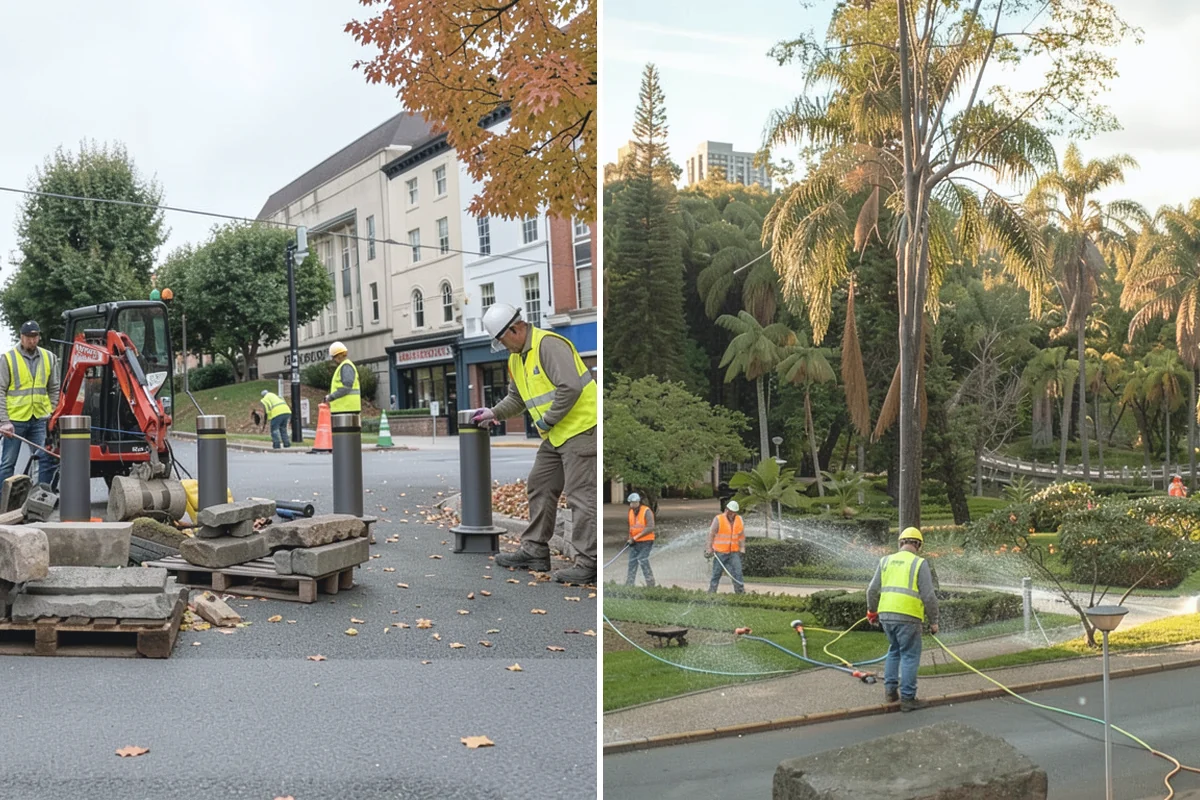 Municipal Mulch Installation in Coupeville, Island County, WA - We calculate coverage and confirm mulch type and depth by area