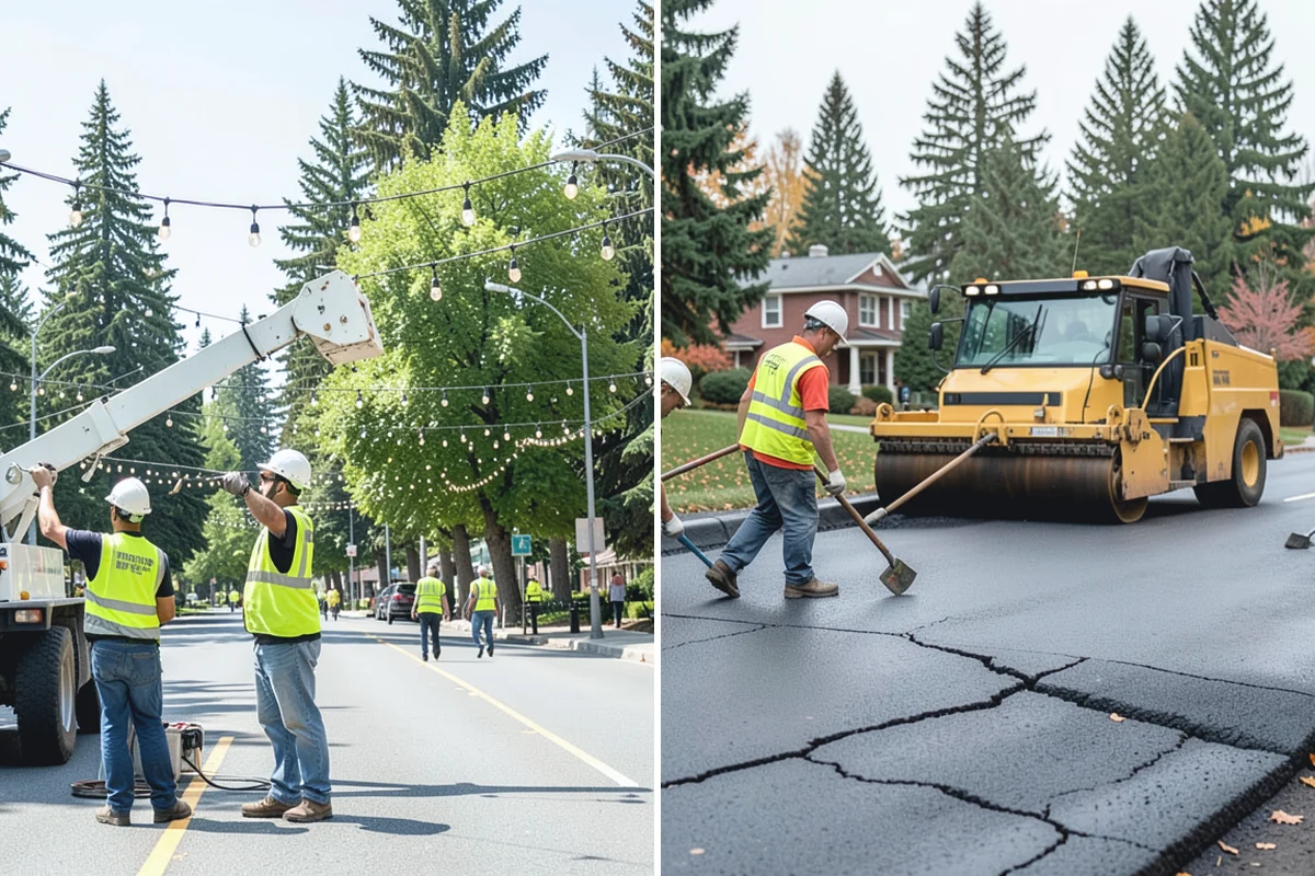 Municipal Mulch Installation in Des Moines, King County, WA - We calculate coverage and confirm mulch type and depth by area