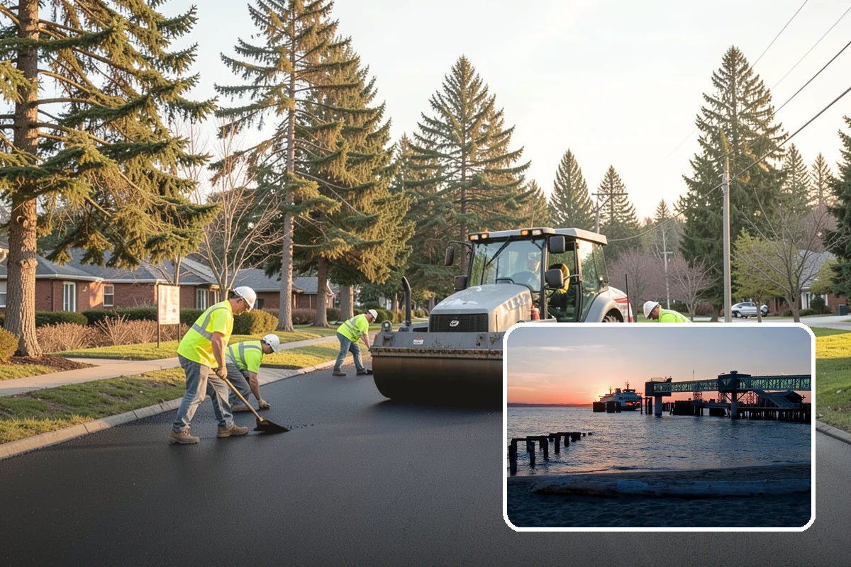Municipal Mulch Installation in Edmonds, Snohomish County, WA - Proper depth conserves soil moisture and suppresses weeds