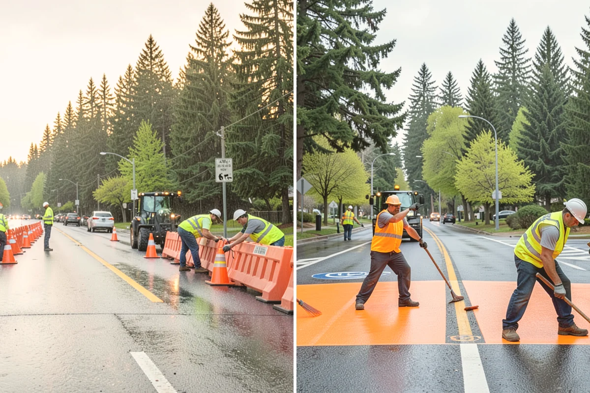 Municipal Mulch Installation in Edmonds, Snohomish County, WA - We calculate coverage and confirm mulch type and depth by area
