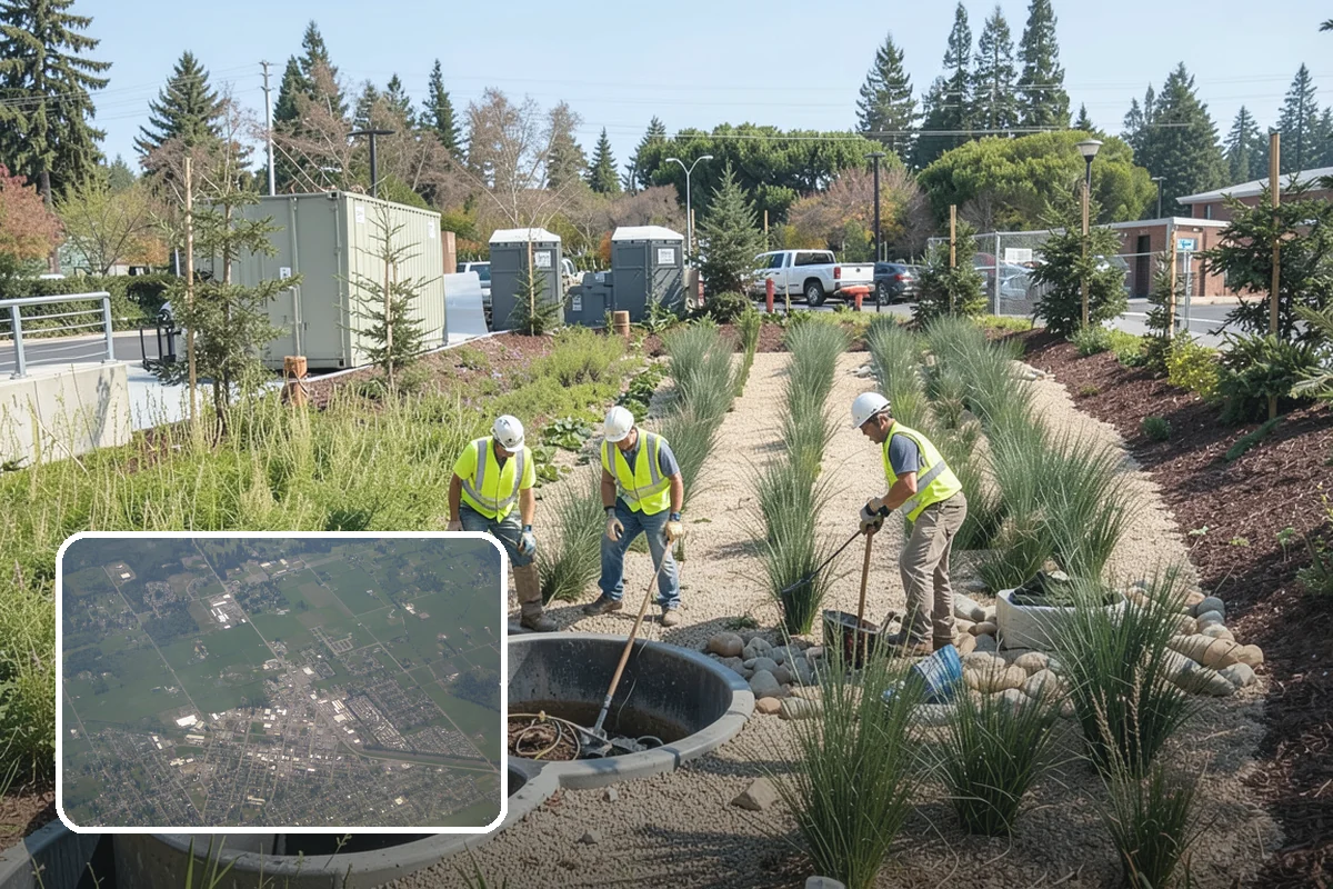 Municipal Mulch Installation in Enumclaw, King County, WA - Proper depth conserves soil moisture and suppresses weeds