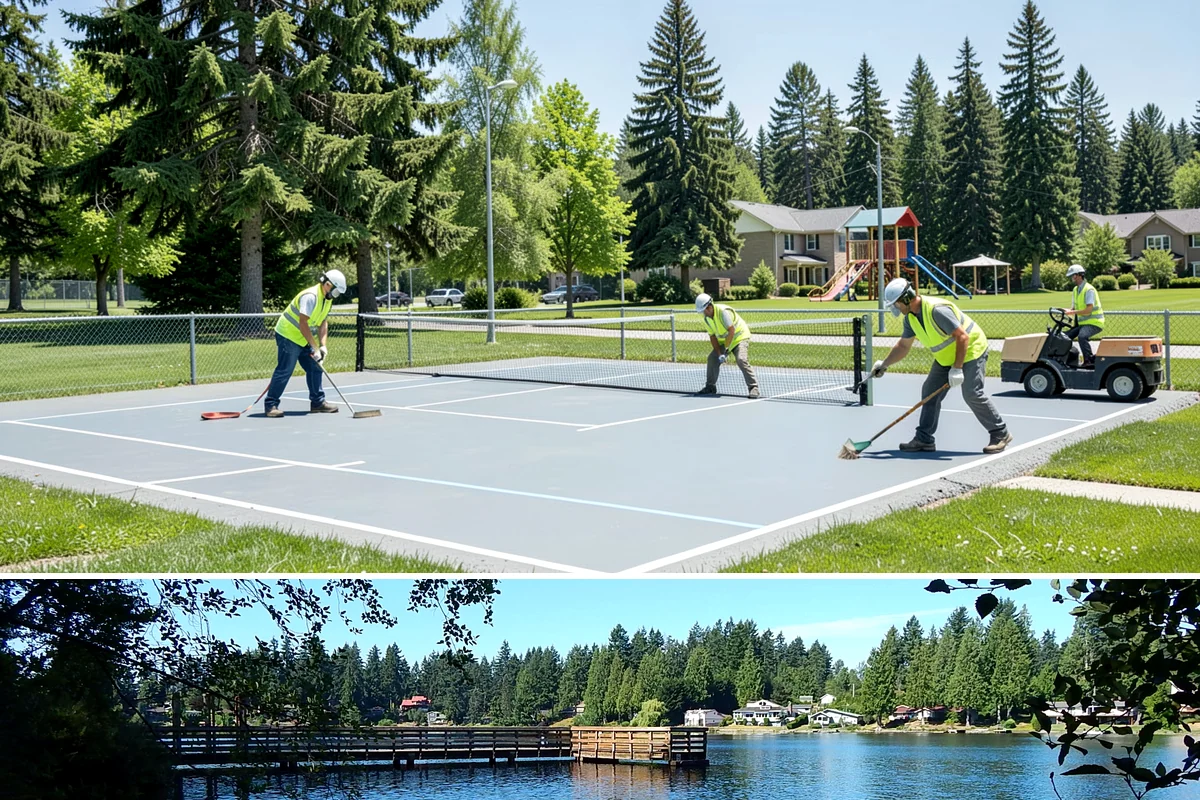 Municipal Mulch Installation in Federal Way, King County, WA - Late spring application maximizes moisture retention through summer, while fall mulching insulates roots ahead of winter.