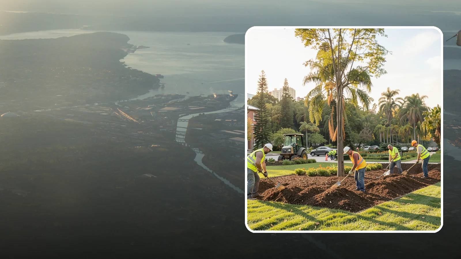 Municipal Mulch Installation in Fife, Pierce County, WA - We install organic mulch in public tree rings, beds, and natural areas to conserve moisture and build soil for Western Washington...