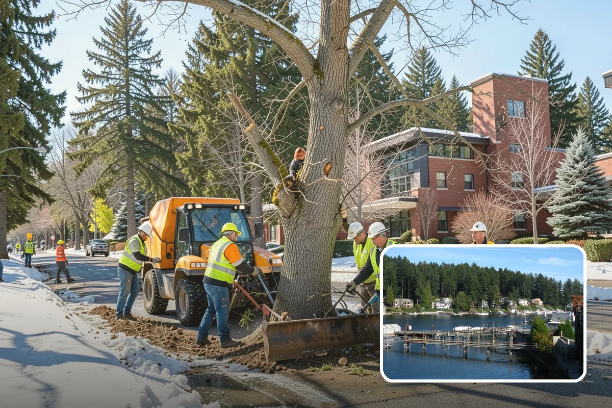 Municipal Mulch Installation in Gig Harbor, Pierce County, WA - Proper depth conserves soil moisture and suppresses weeds