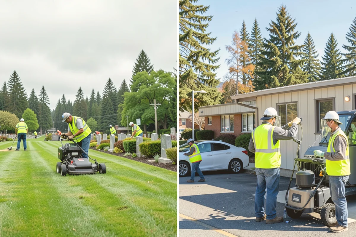 Municipal Mulch Installation in Kirkland, King County, WA - We calculate coverage and confirm mulch type and depth by area