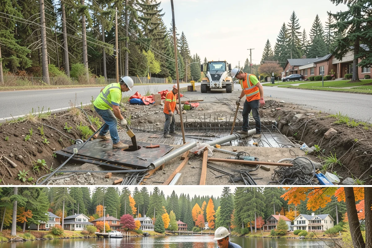 Municipal Mulch Installation in La Conner, Skagit County, WA - Late spring application maximizes moisture retention through summer, while fall mulching insulates roots ahead of winter.