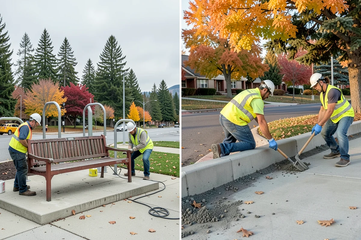 Municipal Mulch Installation in Lakewood, Pierce County, WA - We calculate coverage and confirm mulch type and depth by area