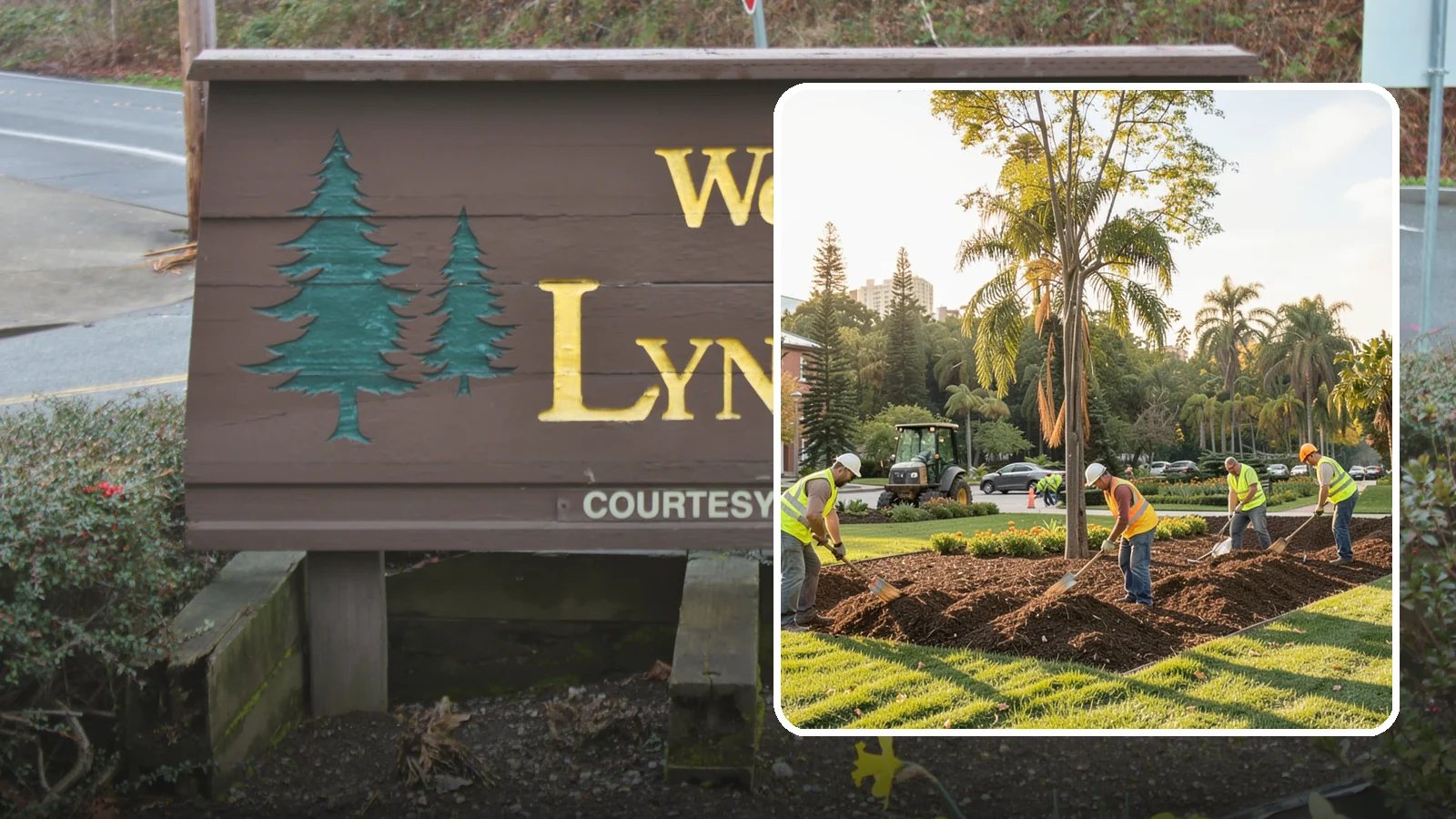 Municipal Mulch Installation in Lynnwood, Snohomish County, WA - We install organic mulch in public tree rings, beds, and natural areas to conserve moisture and build soil for Western Washington...