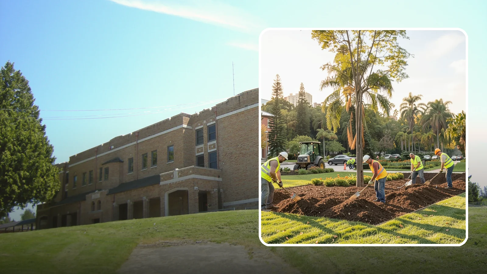 Municipal Mulch Installation in Maple Valley, King County, WA - We install organic mulch in public tree rings, beds, and natural areas to conserve moisture and build soil for Western Washington...