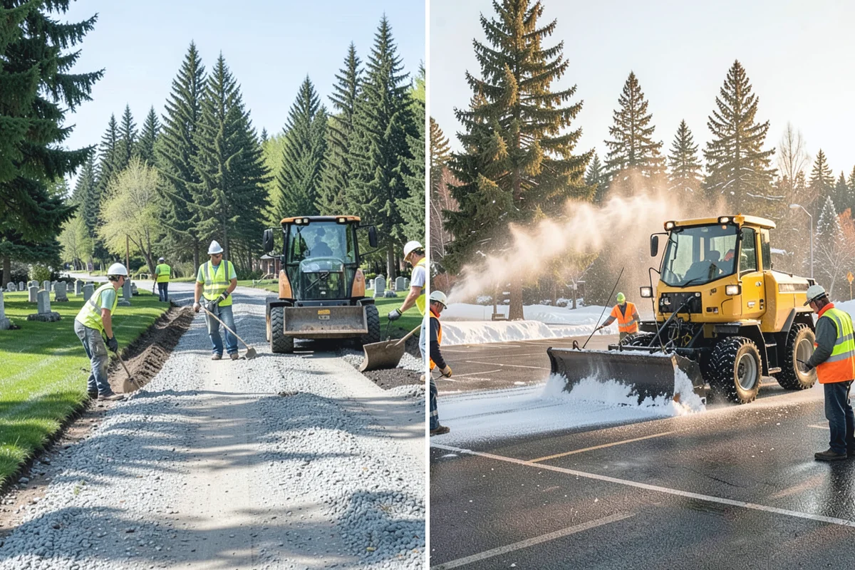 Municipal Mulch Installation in Medina, King County, WA - We calculate coverage and confirm mulch type and depth by area