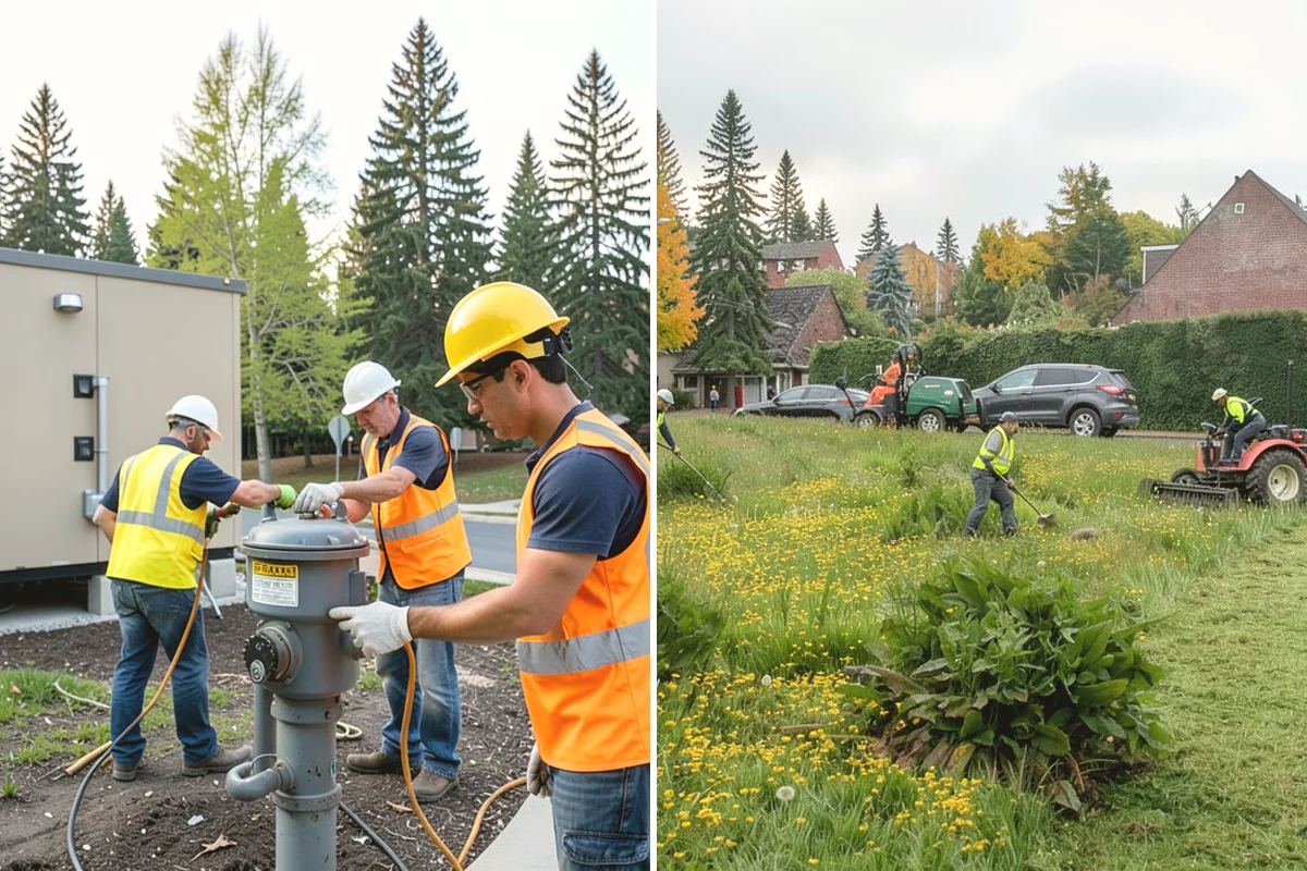 Municipal Mulch Installation in Mercer Island, King County, WA - We calculate coverage and confirm mulch type and depth by area