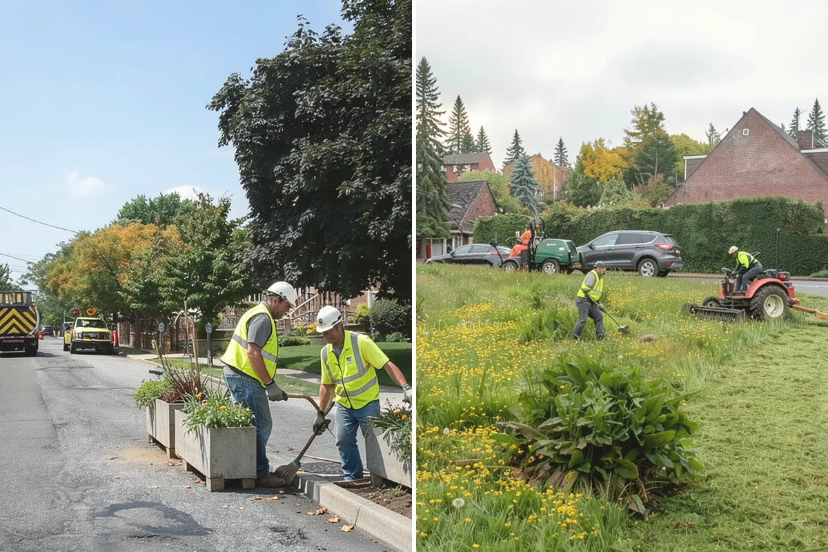Municipal Mulch Installation in Mountlake Terrace, Snohomish County, WA - We calculate coverage and confirm mulch type and depth by area