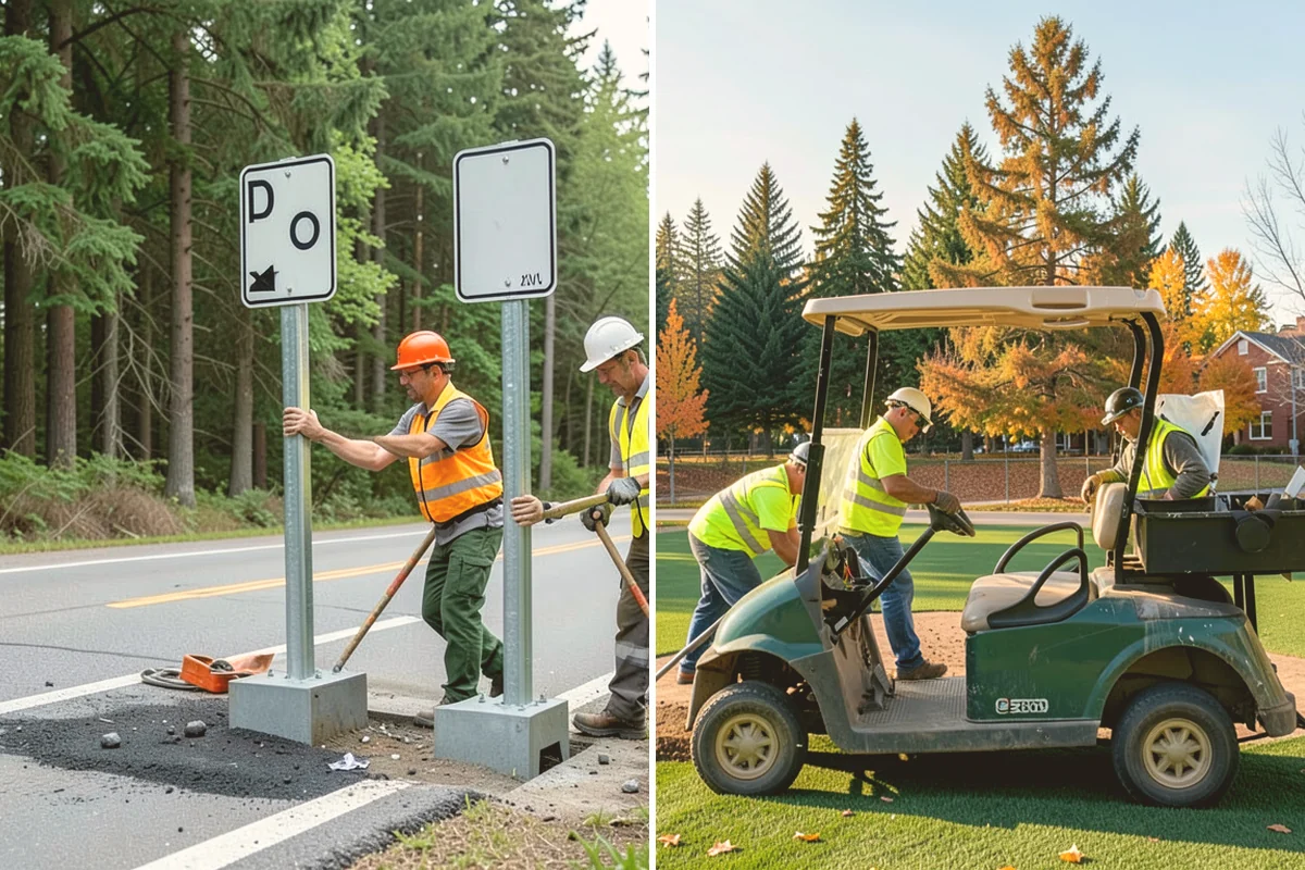 Municipal Mulch Installation in Newcastle, King County, WA - We calculate coverage and confirm mulch type and depth by area