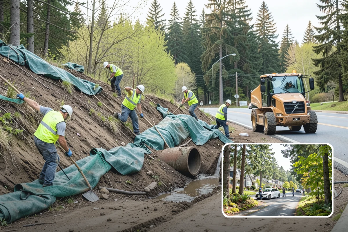 Municipal Mulch Installation in Normandy Park, King County, WA - Proper depth conserves soil moisture and suppresses weeds