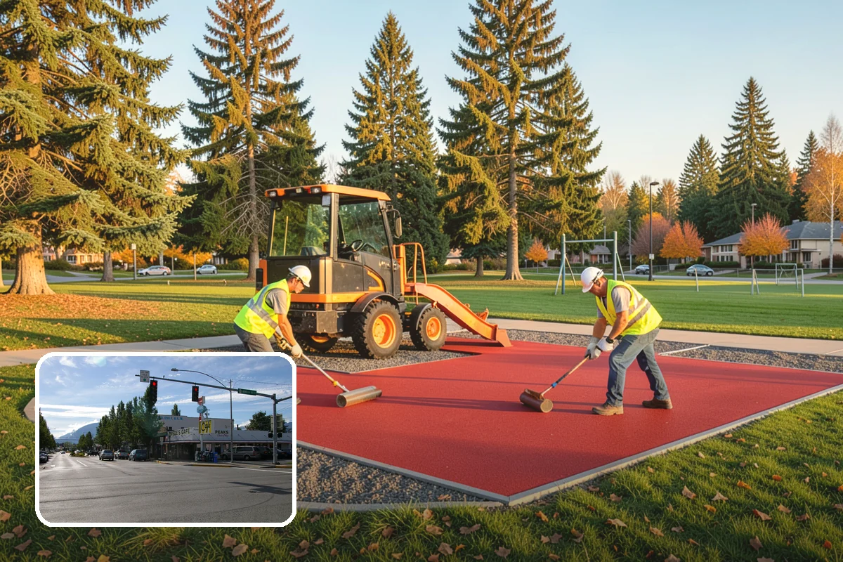 Municipal Mulch Installation in North Bend, King County, WA - Proper depth conserves soil moisture and suppresses weeds