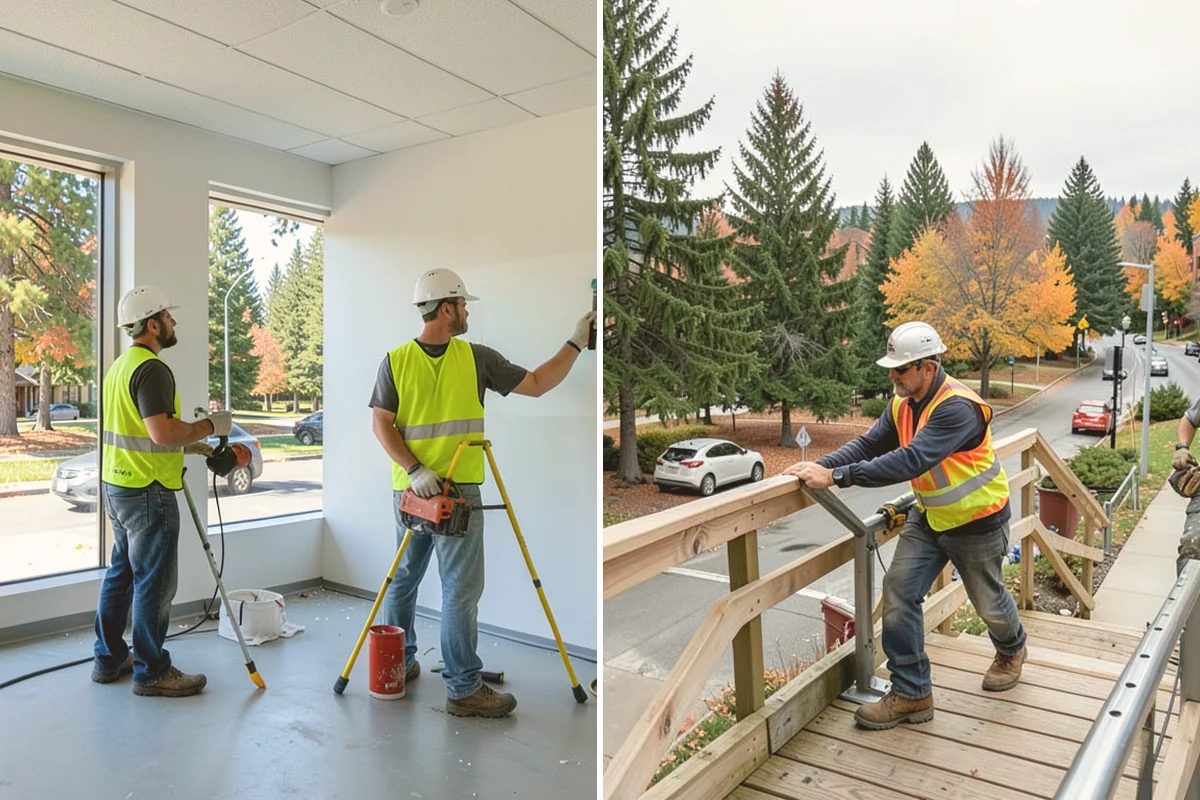 Municipal Mulch Installation in Orting, Pierce County, WA - We calculate coverage and confirm mulch type and depth by area
