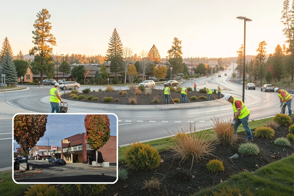 Municipal Mulch Installation in Puyallup, Pierce County, WA - Proper depth conserves soil moisture and suppresses weeds