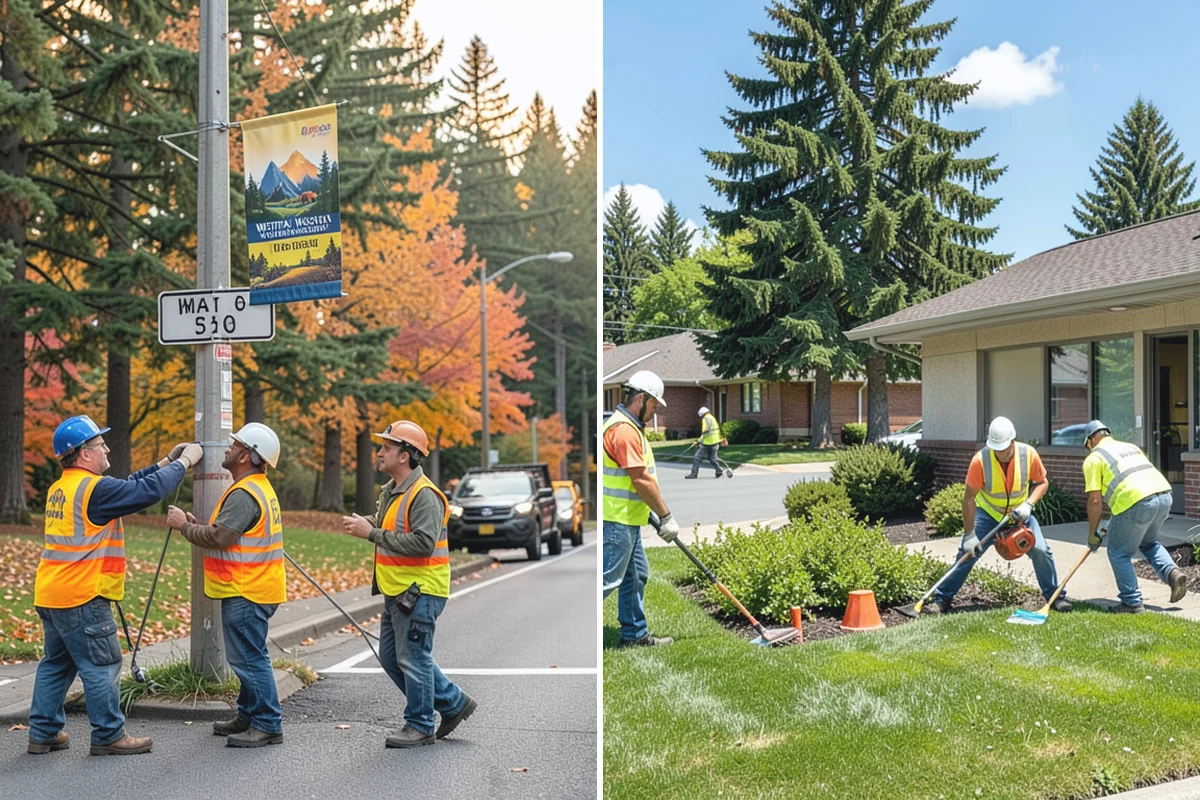 Municipal Mulch Installation in Redmond, King County, WA - We calculate coverage and confirm mulch type and depth by area