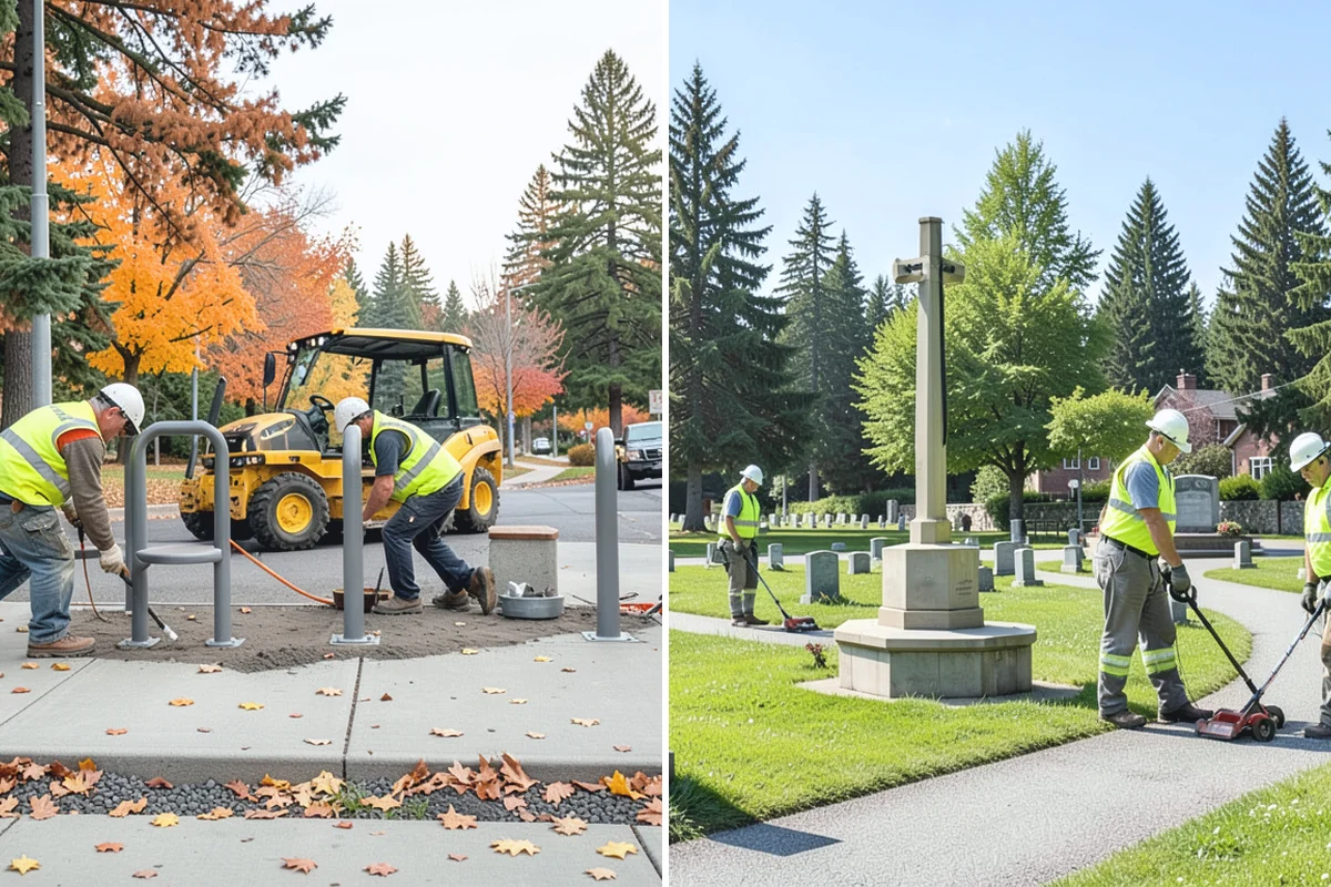 Municipal Mulch Installation in Renton, King County, WA - We calculate coverage and confirm mulch type and depth by area