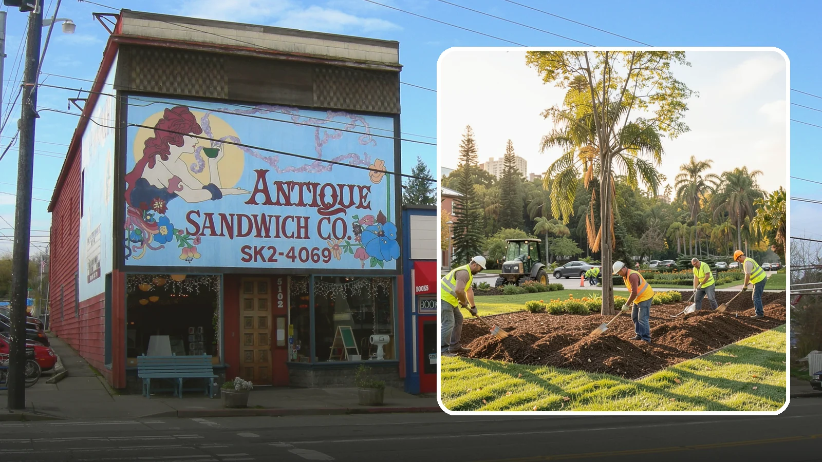 Municipal Mulch Installation in Ruston, Pierce County, WA - We install organic mulch in public tree rings, beds, and natural areas to conserve moisture and build soil for Western Washington...