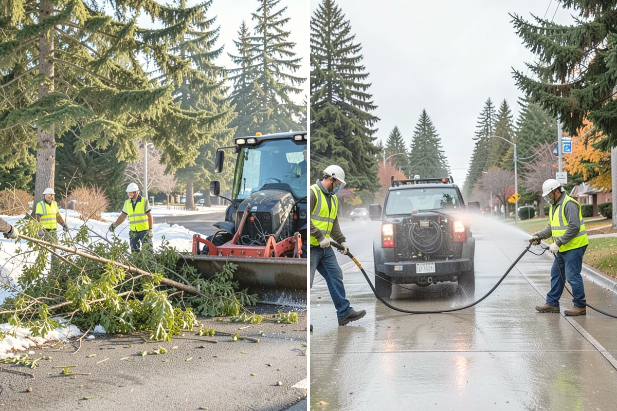 Municipal Mulch Installation in Ruston, Pierce County, WA - We calculate coverage and confirm mulch type and depth by area