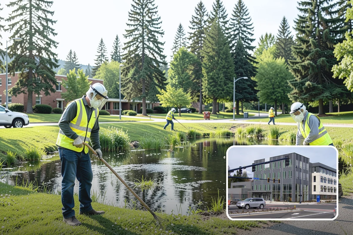 Municipal Mulch Installation in Shoreline, King County, WA - Proper depth conserves soil moisture and suppresses weeds
