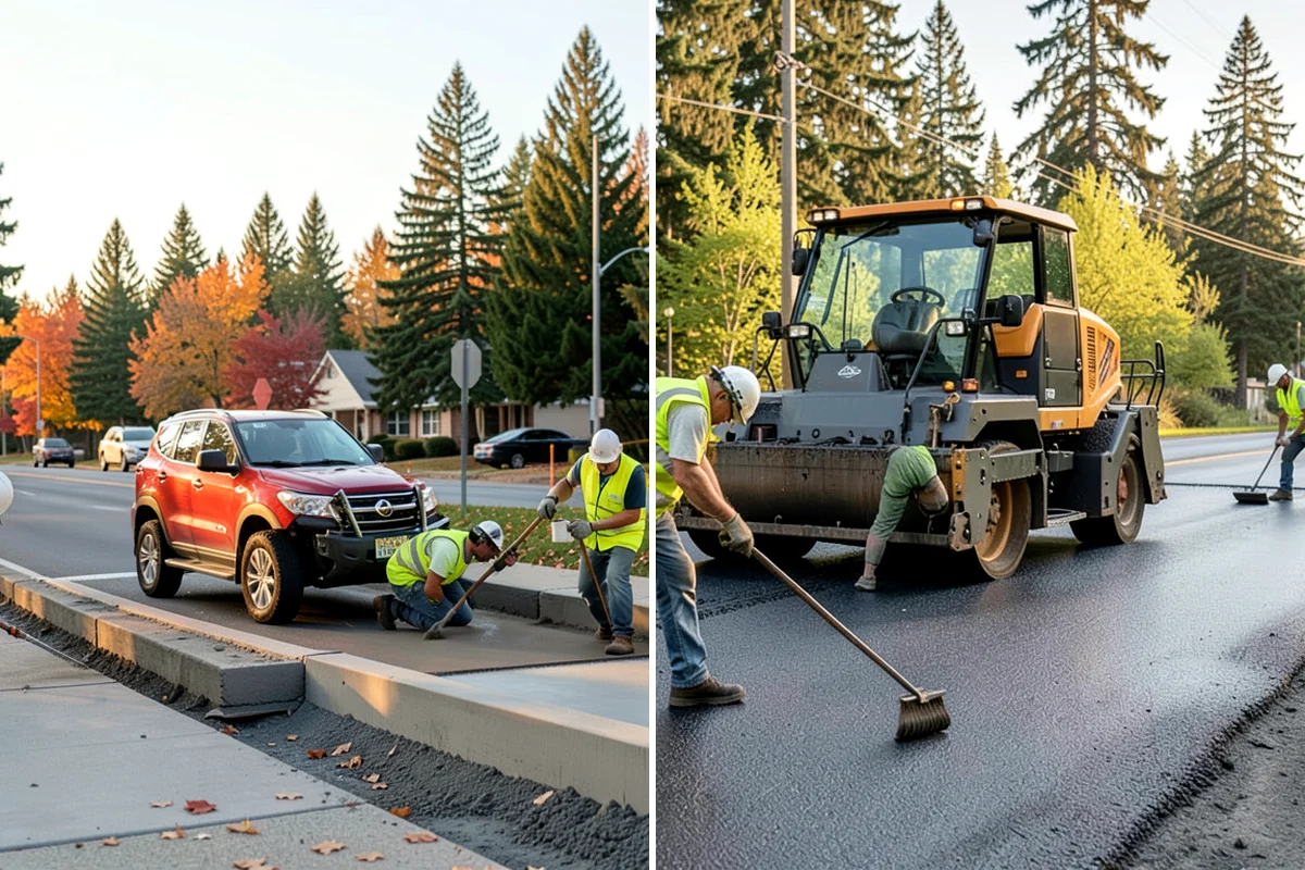 Municipal Mulch Installation in Snoqualmie, King County, WA - We calculate coverage and confirm mulch type and depth by area