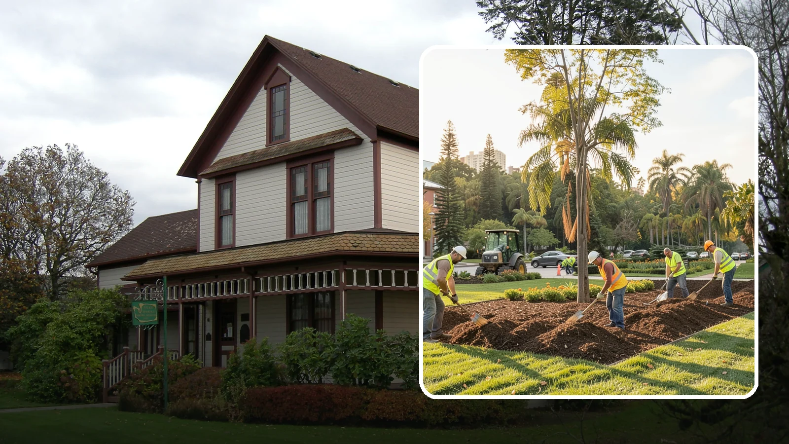 Municipal Mulch Installation in Sumner, Pierce County, WA - We install organic mulch in public tree rings, beds, and natural areas to conserve moisture and build soil for Western Washington...