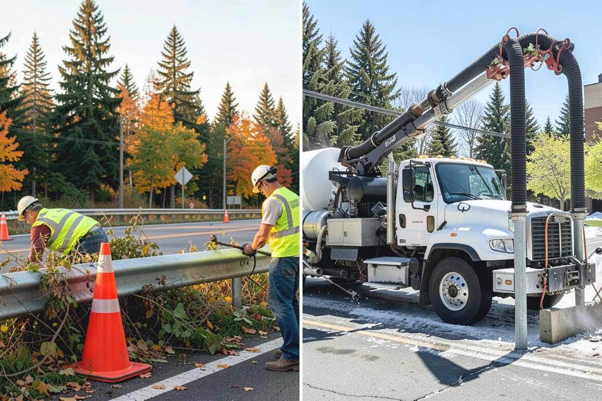Municipal Mulch Installation in Woodinville, King County, WA - We calculate coverage and confirm mulch type and depth by area