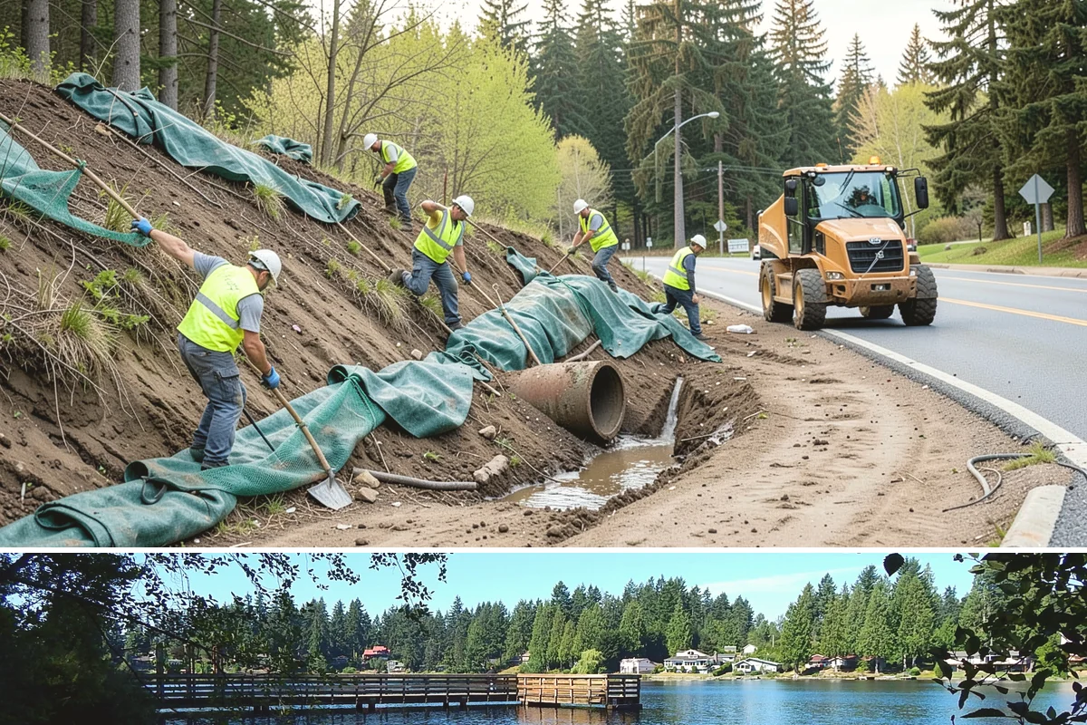 Municipal Pathway Construction in Federal Way, King County, WA - Summer dry spells are essential for sub-grade compaction and surfacing that wet-weather trail work cannot achieve.