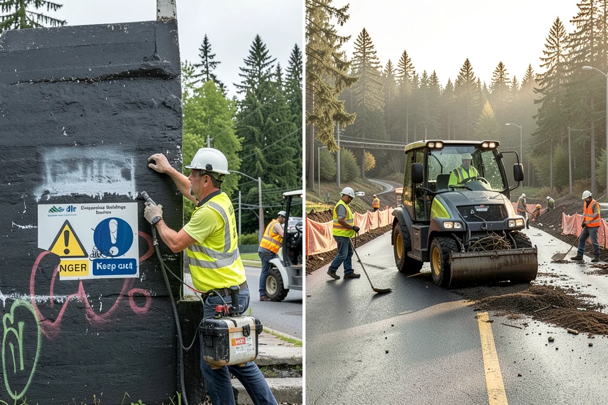 Municipal Pathway Construction in Lake Forest Park, King County, WA - Alignment survey with drainage and critical-area review
