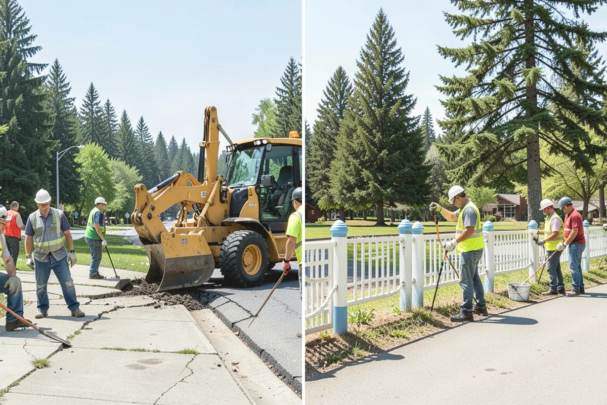Municipal Pathway Construction in Mercer Island, King County, WA - Alignment survey with drainage and critical-area review