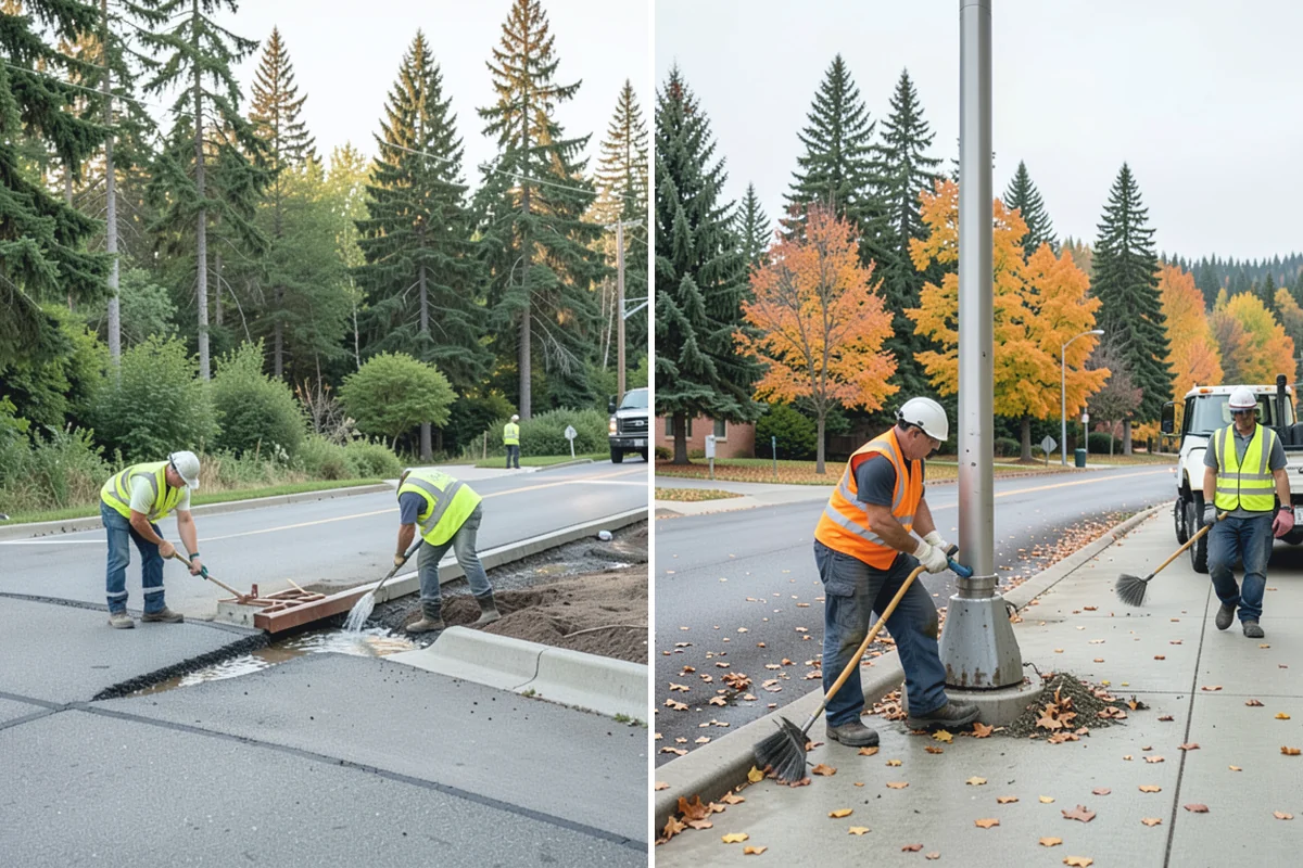 Municipal Pathway Construction in Roy, Pierce County, WA - Alignment survey with drainage and critical-area review
