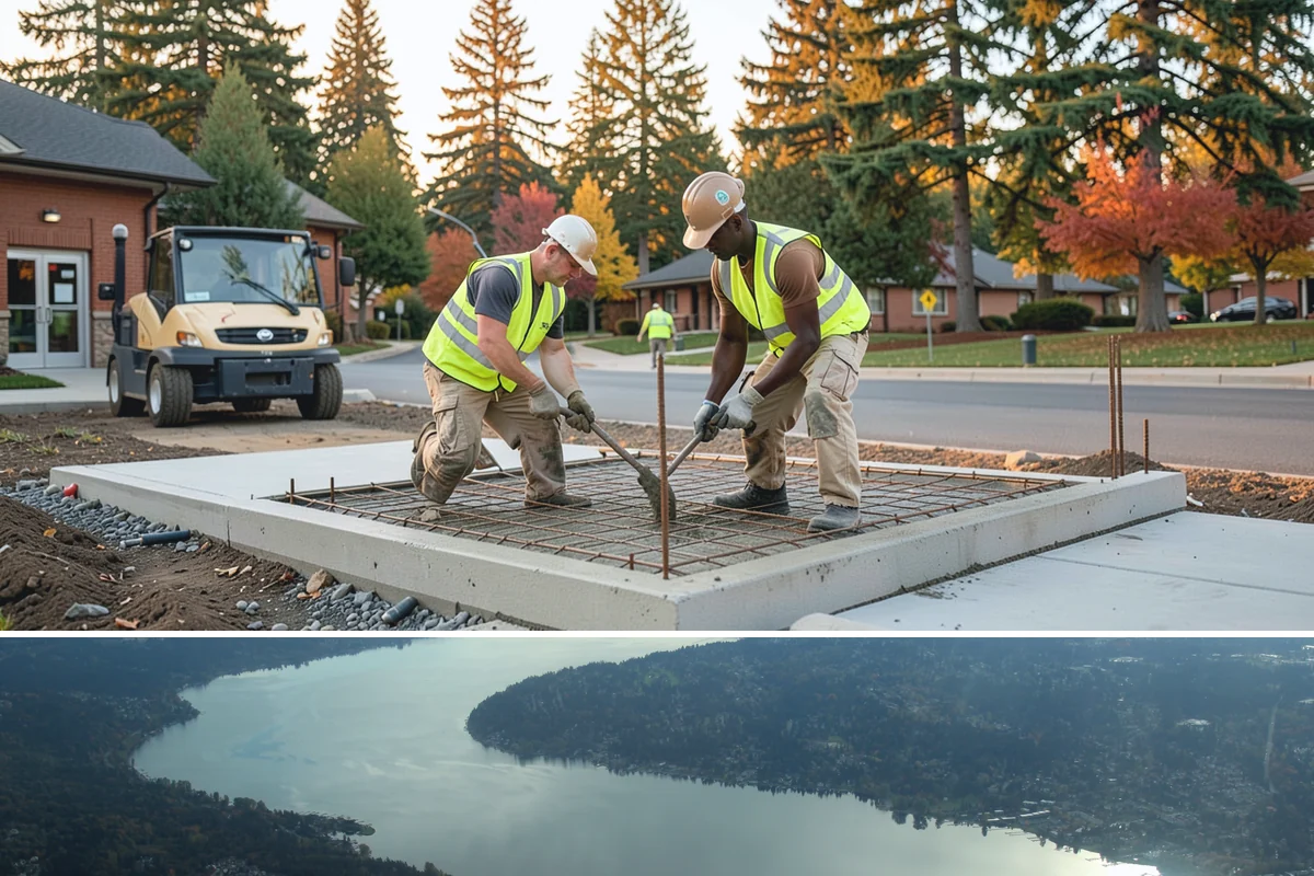 Municipal Pathway Construction in Sammamish, King County, WA - Summer dry spells are essential for sub-grade compaction and surfacing that wet-weather trail work cannot achieve.