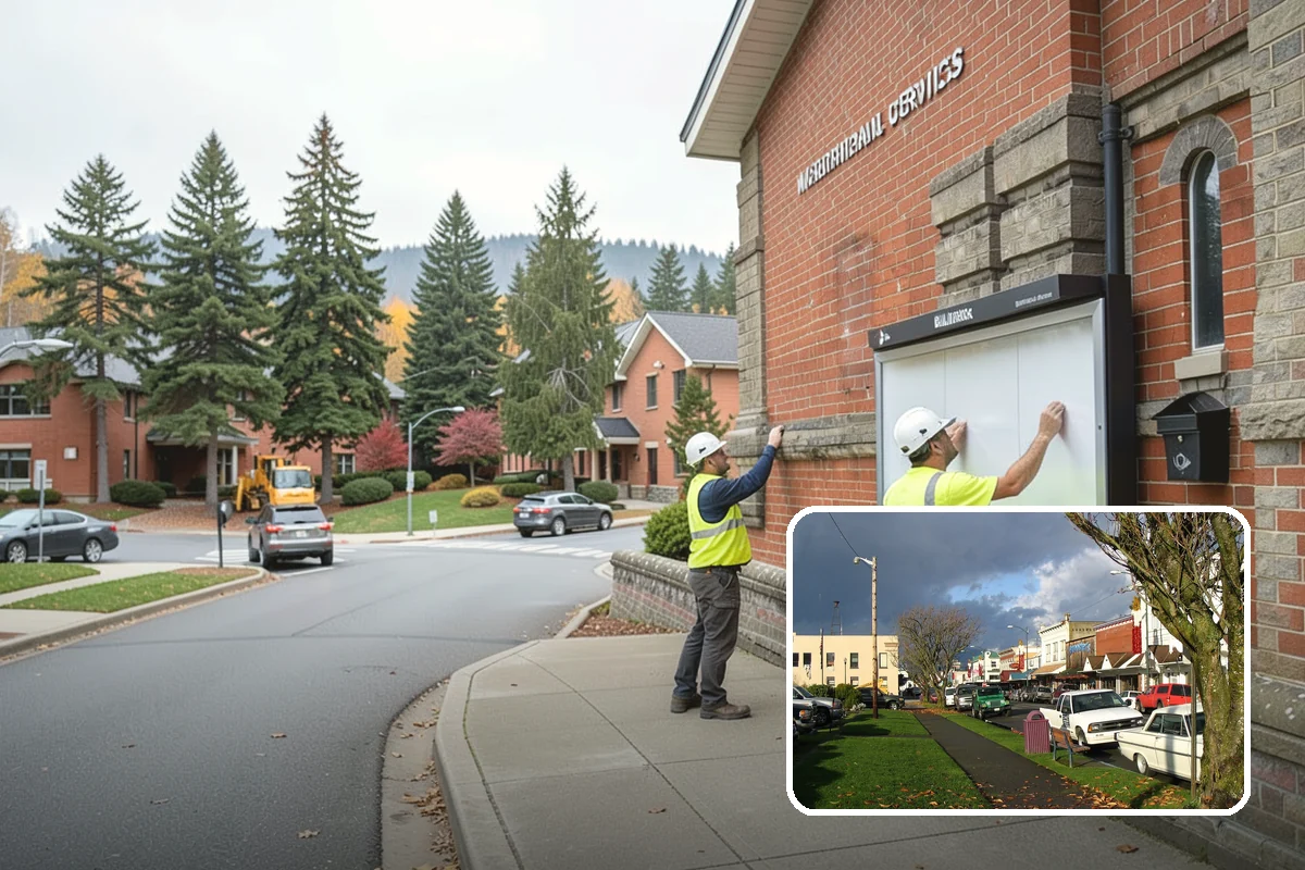 Municipal Plaza Cleaning in Arlington, Snohomish County, WA - Deep cleaning restores heavily trafficked plaza hardscapes