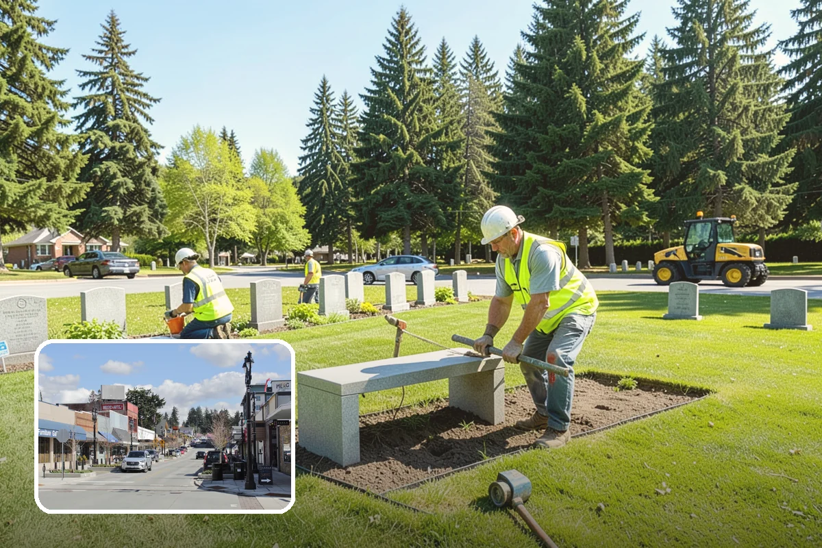 Municipal Plaza Cleaning in Bothell, King County, WA - Deep cleaning restores heavily trafficked plaza hardscapes
