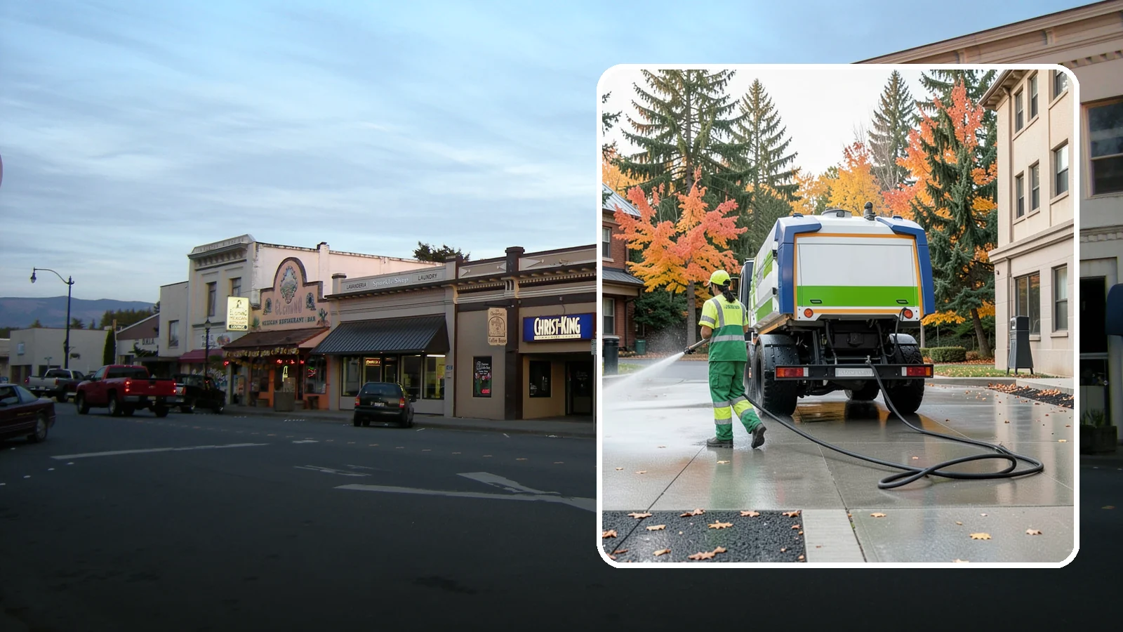Municipal Plaza Cleaning in Burlington, Skagit County, WA - We deep clean public plazas, courtyards, and gathering spaces to restore hardscape appearance for Western Washington civic...