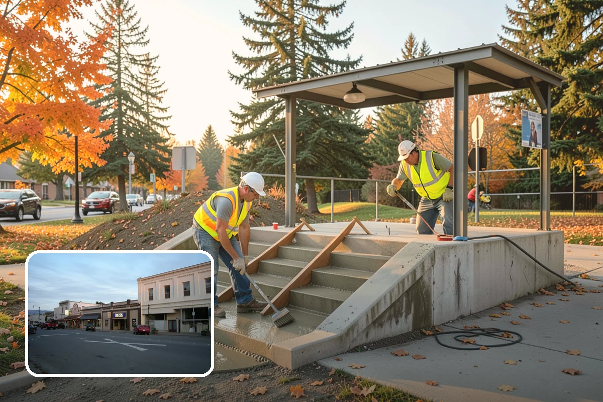 Municipal Plaza Cleaning in Burlington, Skagit County, WA - Deep cleaning restores heavily trafficked plaza hardscapes