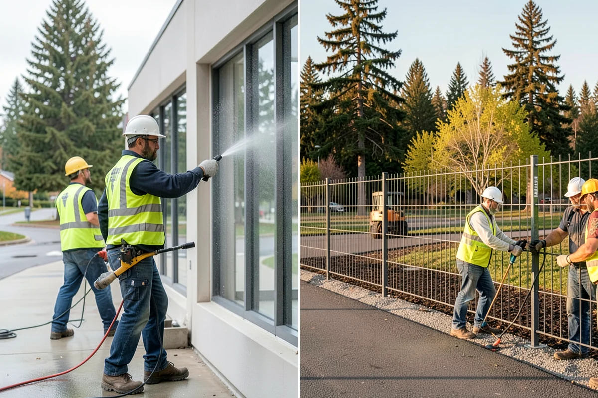 Municipal Plaza Cleaning in Clyde Hill, King County, WA - We assess plaza surfaces and staining and confirm a plan