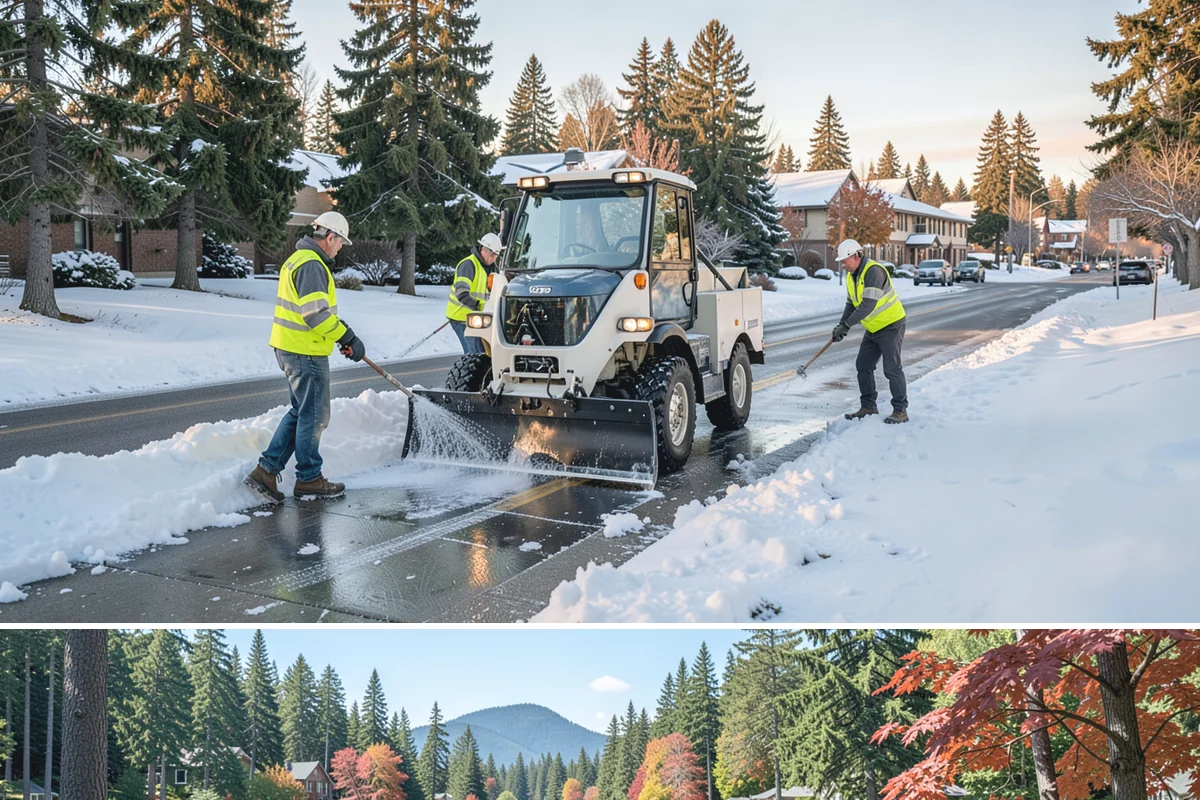Municipal Plaza Cleaning in Covington, King County, WA - Plaza cleaning is scheduled in the dry season and timed ahead of major public events to present spaces at their best.