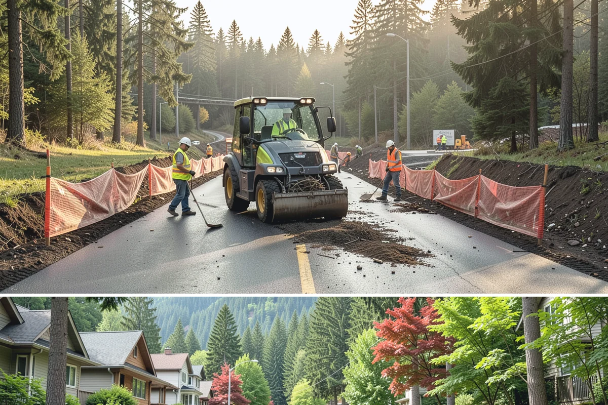 Municipal Plaza Cleaning in Darrington, Snohomish County, WA - Plaza cleaning is scheduled in the dry season and timed ahead of major public events to present spaces at their best.