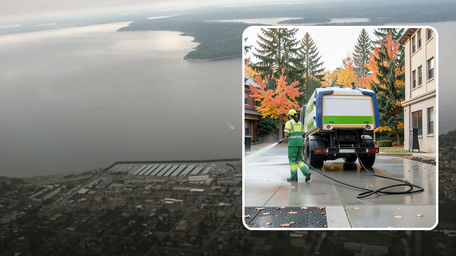 Municipal Plaza Cleaning in Des Moines, King County, WA - We deep clean public plazas, courtyards, and gathering spaces to restore hardscape appearance for Western Washington civic...