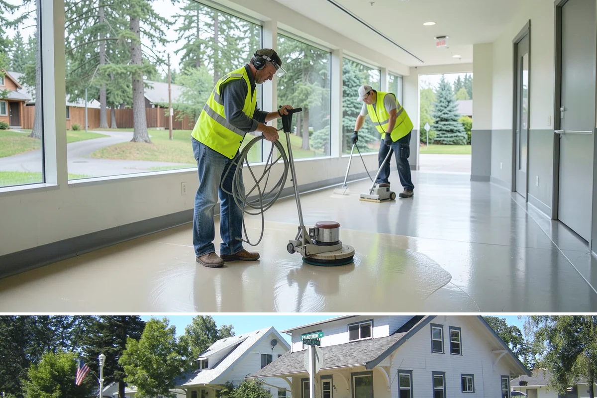 Municipal Plaza Cleaning in DuPont, Pierce County, WA - Plaza cleaning is scheduled in the dry season and timed ahead of major public events to present spaces at their best.