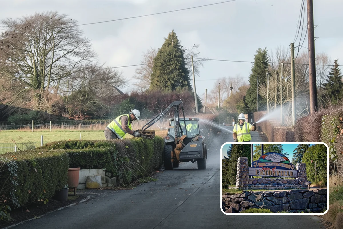 Municipal Plaza Cleaning in Eatonville, Pierce County, WA - Deep cleaning restores heavily trafficked plaza hardscapes